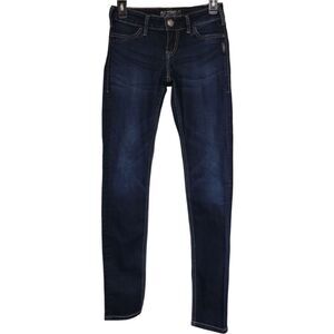 Silver Dark Wash Skinny Jeans Suki Jeggings Womens 26x31 Western Glove Works